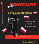 MERCURY VERADO 135 150 175 200 2009r SILNIK ZABURTOWY  SERWISOWKA j.POLSKI