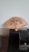 Wachlarz drewniany ręcznie wykonany Birma