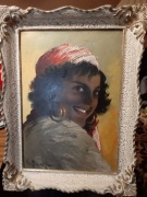 PORTRET CYGANKI - ZNAKOMICIE MALOWANY OBRAZ OLEJNY