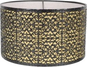 Abażur metalowy SOLUSTRE E27 okrągły czarny śr. 25cm wys. 16cm
