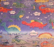 Koc świecący w ciemności Kolorowy Dino