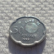 Hiszpania Król Jan Karol I Burbon 50 peset 1990 KM# 852 Expo `92 Sewilla
