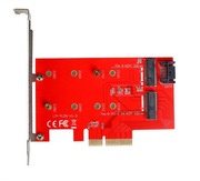 Kontroler Adapter PCI-E SATA 2x M.2 Card PCI-E/SATA