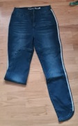 Spodnie jeansy z lampasami bonprix
