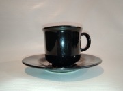 Czarna filiżanka ze spodeczkiem komplet Okazja!