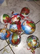 bombki decoupage na choinkę ozdoby świąteczny ręcznie robione 