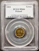 1 GROSZ 2004, nominał PCGS MS66 #25