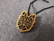 Zawieszka zapach samochodowy nowe auto drewno WILK geometryczny EKO+ olejek