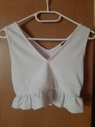 Biały crop top