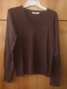 Reserved sweter damski brązowy dekoldem w serek 