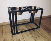 Miska dla psa podwójna, stojak metalowy XL 40cm 2x2,8l  Polski Produkt 