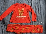 Piżama z długim rękawem i długimi nogawkami Esmara świąteczna 134/140