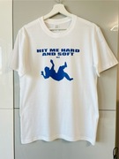 Biała bawełniana koszulka Hit Me Hard and soft Unisex