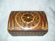 STARA KASETKA, SKARBONKA DREWNIANA z PRL-u