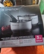 Ambition Bilbao Zestaw garnków z odpinaną rączką 3 elem