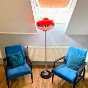 Unikalna Lampa podłogowa UFO – Sijaj Hrastnik, lata 70., Space Age