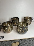 swieczniki w kolorze srebra swiąteczne vintage