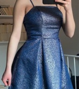 Niebiesko fioletowa Sparking sukienka