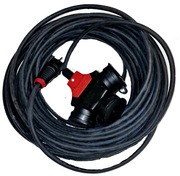 Przedłużacz profesjonalny 25m budowlany trójnik 