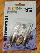 Lampka rowerowa na oponę wentyl wielokolorowa