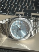 Zegarek Seiko Mod NH35, 40mm, datejust, stalowa jubilee, srebrna tarcza