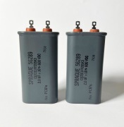 2 x Sprague CQ72 2uF 600V – hermetyczne olejowe (paper-in-oil). NOS