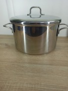 Garnek ze stali nierdzewnej z pokrywką – ok. 6 L