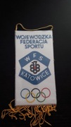 Proporczyk Wojewódzka Federacja Sportu Katowice. Stan bardzo dobry.