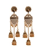 Nowe kolczyki złote indyjskie boho bohemian etno nomad tribal hippie desi