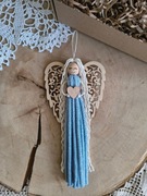 Aniołek Anioł stróż makrama zawieszka 