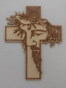 Krzyż na ściane grawerowany, Duży