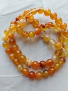 H2-  AGAT POMARAŃCZOWO-ŻÓŁTY - kula - 6mm - sznur