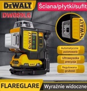 DEWALT DW089LG Laser krzyżowy 3x360° zielony 12V poziom/pion Zestaw