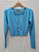 Błękitne bolerko damskie