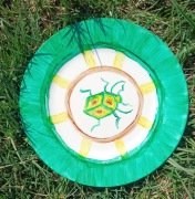 Talerz malowany ręcznie - żuczek 