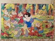 Puzzle kolekcjonerskie lata 90-te PRL Disney 160szt Królewna Śnieżka UNIKAT