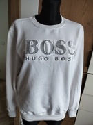 Bluza męska L bawełna logowana biała super bluzy Hugo Boss