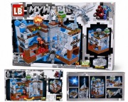 Klocki konstrukcyjne typu Minecraft + LED – 224 elementy LB639