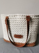 Torebka na ramię ze sznurka bawełnianego 5mm, hand made 