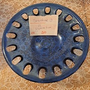 Kobaltowa szklana misa / dekoracja patera szkło Niemcy