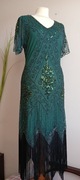 Sukienka w stylu lat 20. Cekiny,frędzle art deco Glamour.  R. S