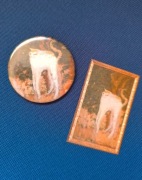 5,8cm Musee D'Orsay pin + naklejka Pierre Bonnard - Le Chat blanc