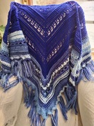 Duża chusta cieniowana rękodzieło