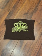 Brązowy top bandeau z koroną adidas respect m.e missy elliott y2k vintage