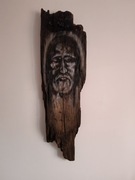 Ikona Jezus Chrystus Całun stare drewno