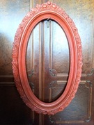 Rama NRD zdobiona, tworzywo, kolor ceglany, na lustro 