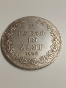 1 1/2 rubla 10 złotych 1838 kopia 