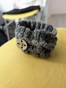 Bransoletka szara handmade