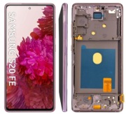 Wyświetlacz lcd samsung galaxy s20 fe lavender różowy oryginał ramka
