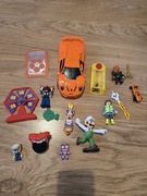 Zabawki auto- robot, play mobile, Mario figurki, Spider-Man, wyrzutnia